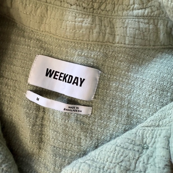 Weekday Crystal Indoor Jacket Light Green Women’s Size Medium - Picture 5 of 9